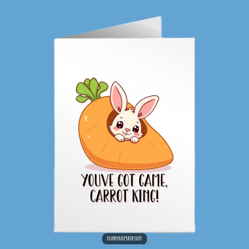Free Printable Congratulations Card: Rabbit's Carrot Hideout, Funny Achievement Gift