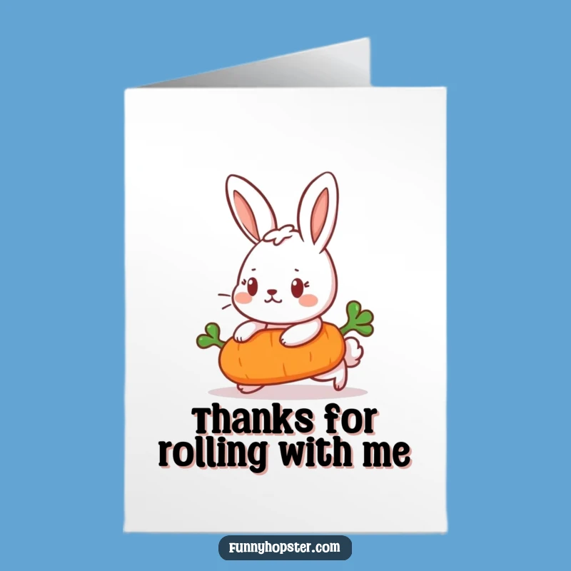 Free Printable Determined Rabbit Thank You Card - Motivating Downloadable for Grateful Thanks
