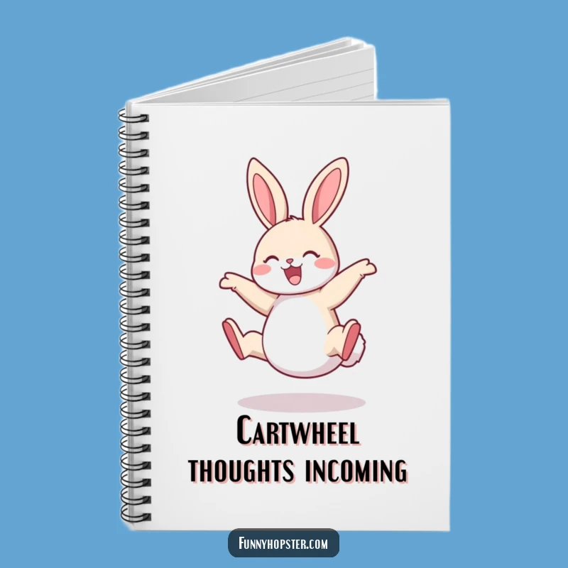 Funny Rabbit Cartwheel Notebook: Jot Down Ideas with Joyful Flair