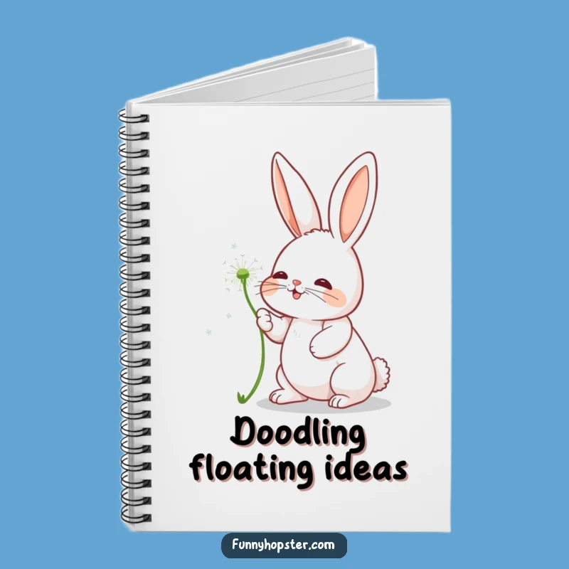 Funny Rabbit Dandelion Notebook: Playful Character for a Humorous Gift