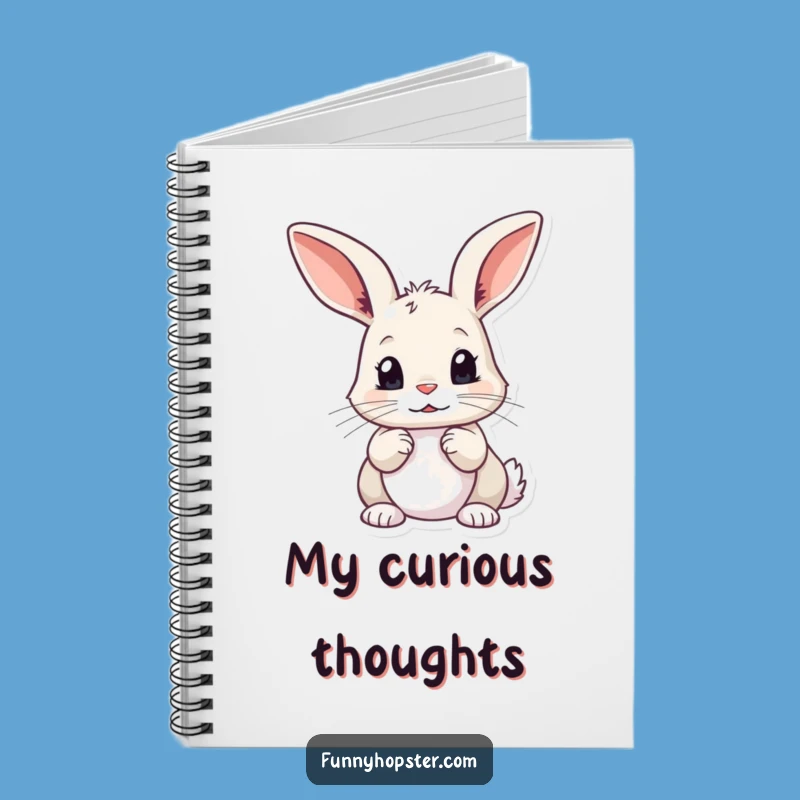 Funny Curious Rabbit Notebook: Jot Down Your Discoveries, Ideal Funny Gift