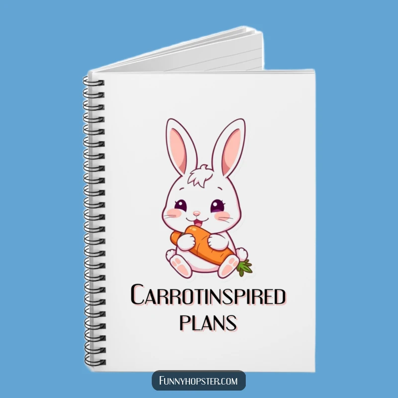 Funny Happy Rabbit Carrot Notebook: Jot Down Thoughts with Cute Flair
