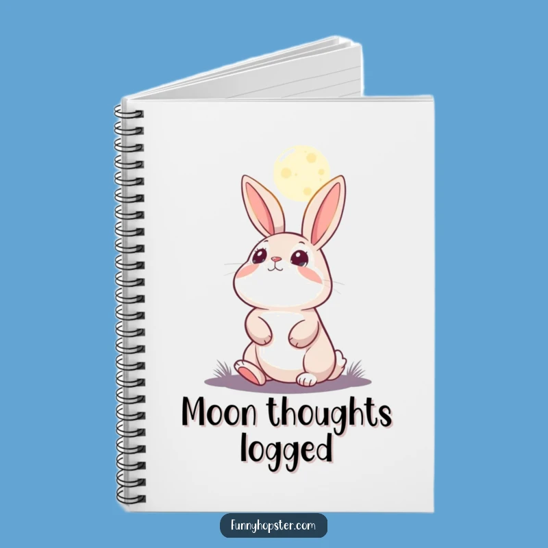 Funny Moon Gazing Rabbit Notebook: Wondering Character for a Humorous Gift