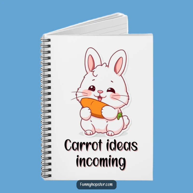 Funny Rabbit Carrot Notebook - Jot Down Ideas, Perfect Funny Gift for Writers