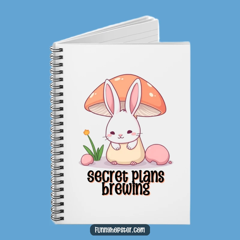 Funny Shy Rabbit Ears Notebook - Jot Down Ideas with Hidden Charm