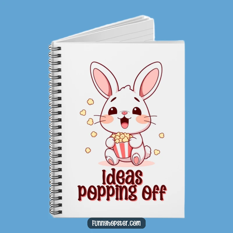 Funny Surprised Bunny Popcorn Notebook: Capture Your Thoughts with Cinematic Flair