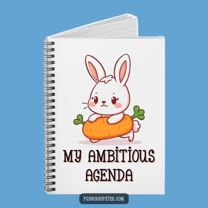 Funny Determined Rabbit Notebook - Plan Your Victories with Focus