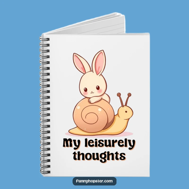 Funny Snail Rider Rabbit Notebook: Jot Down Slow Adventures - Perfect Funny Gift!