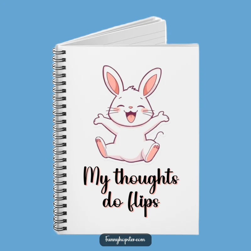 Funny Joyful Rabbit Backflip Notebook - For Your Most Exuberant Ideas