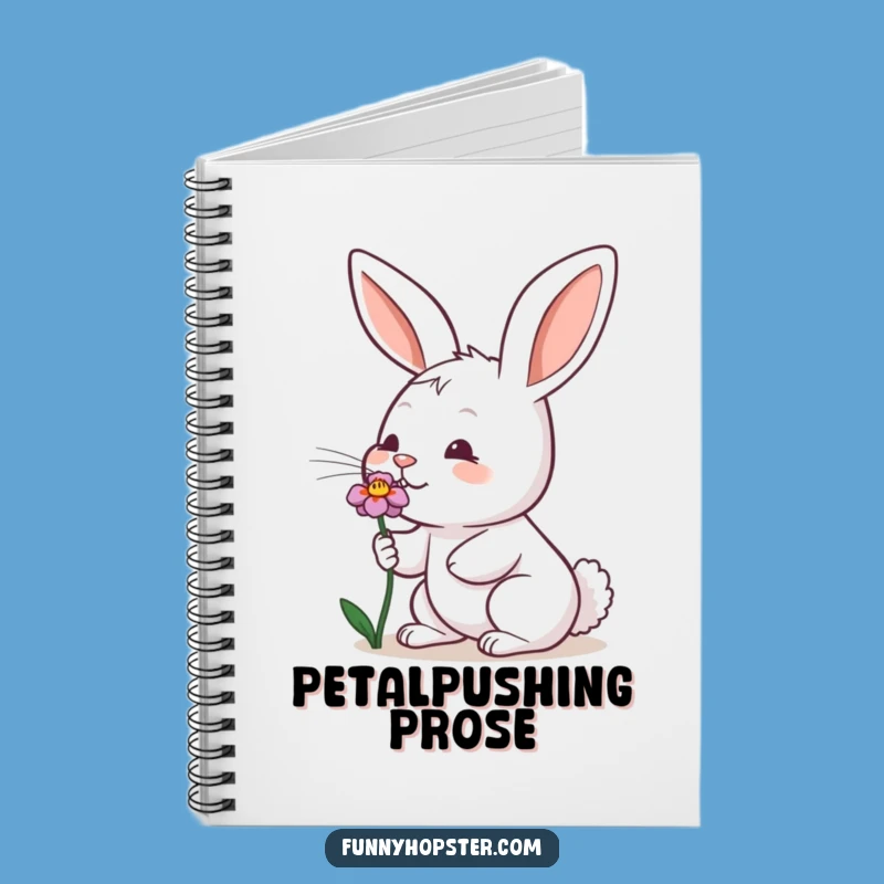 Funny Sniffing Rabbit Notebook - Journal with Nose Wiggle - Funny Bunny Gift