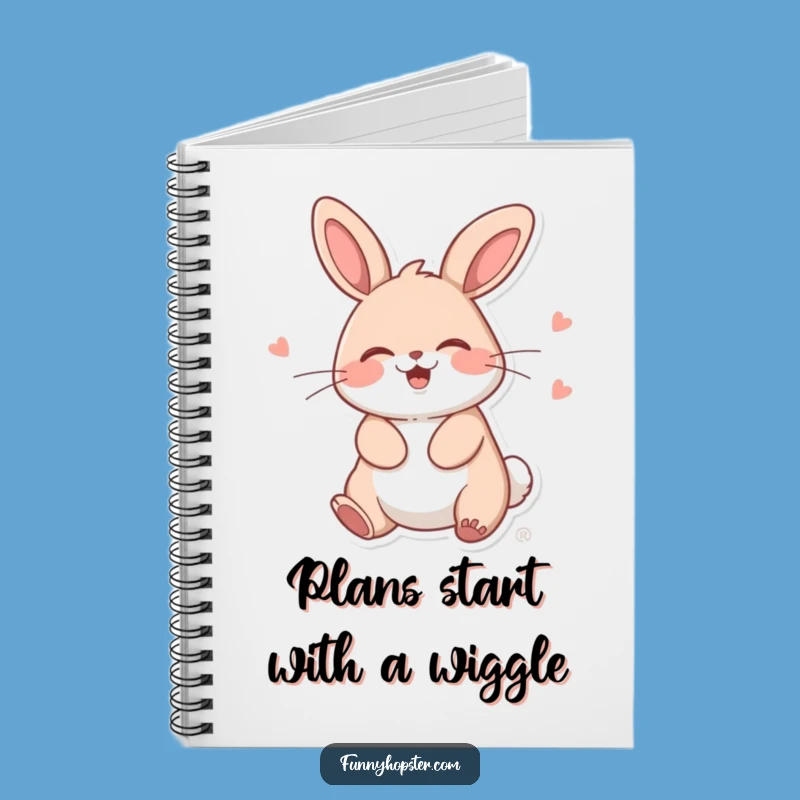 Funny Kawaii Rabbit Wiggle Notebook: Capture Ideas with Giggling Flair