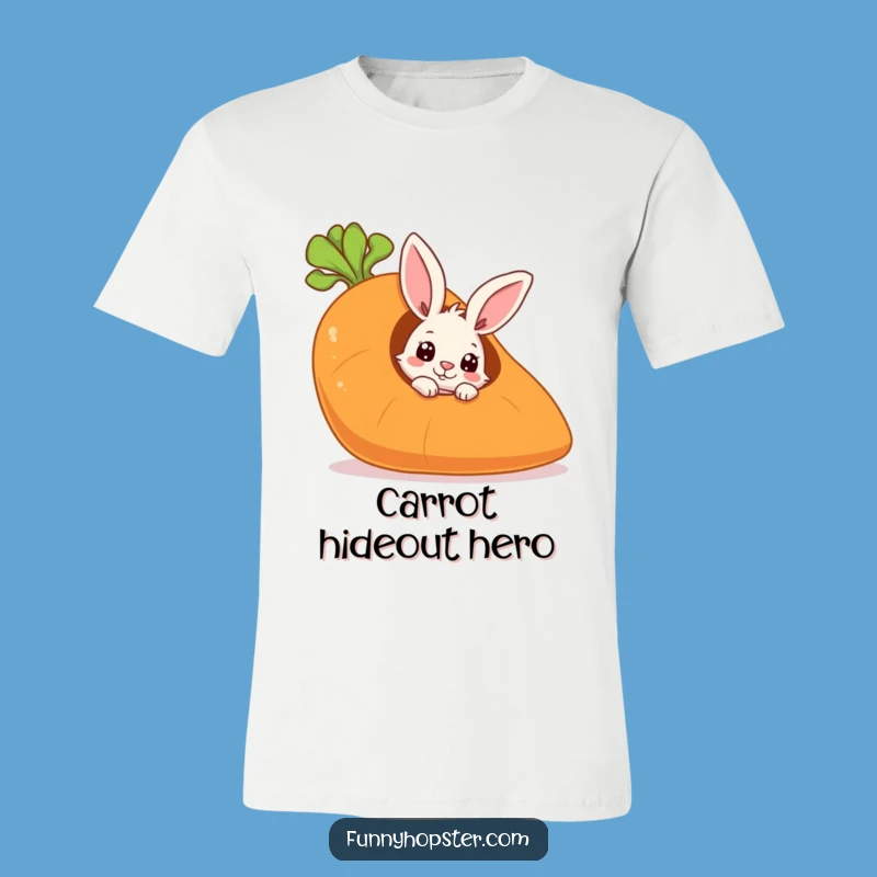 Funny Hidden Rabbit T-Shirt: Peek-a-Boo Fun Gift!