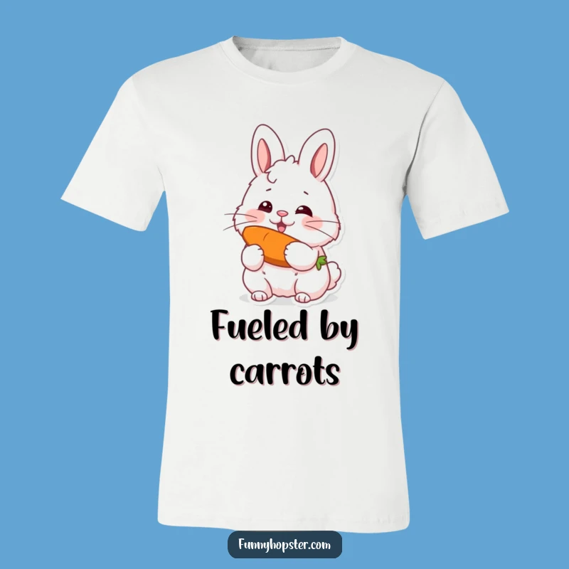 Funny Happy Bunny Carrot T-Shirt - Whimsical Design, Perfect Gift for Animal Lovers