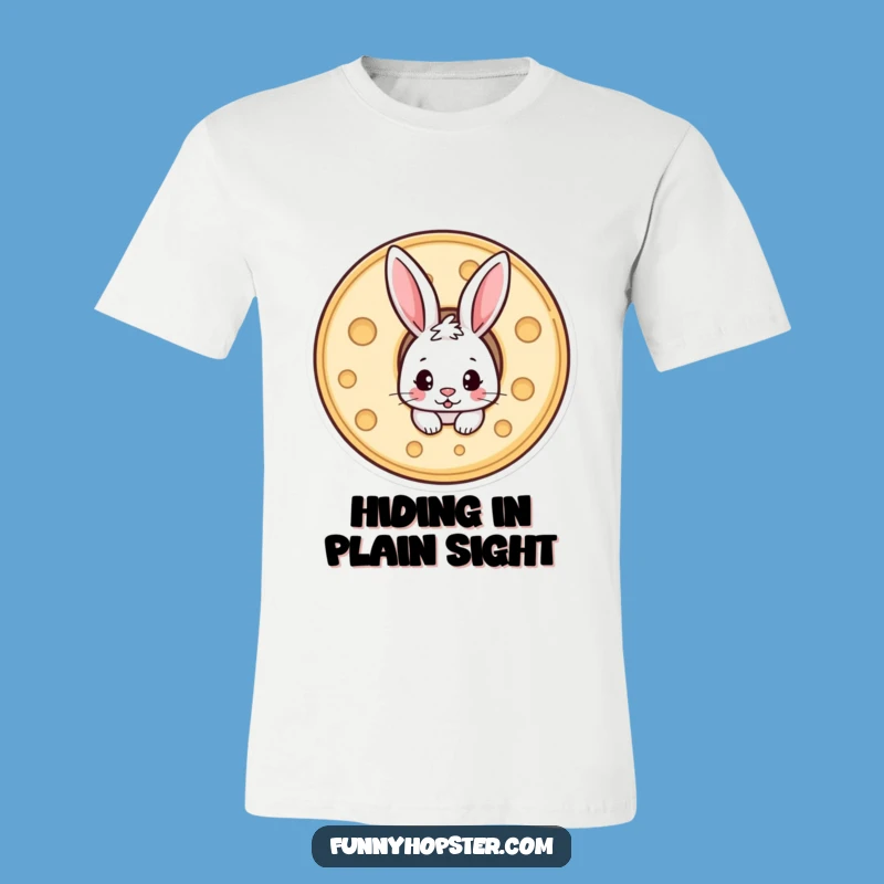 Funny Cheese Rabbit T-Shirt: Sneaky Bunny in Gouda - A Hilarious Funny Gift!