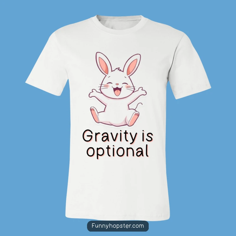 Funny Joyful Rabbit Backflip T-Shirt - Energetic & Hilarious Statement Tee