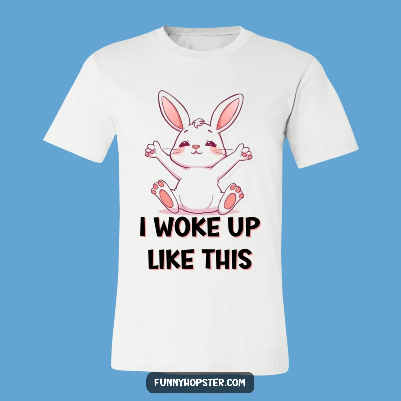 Funny Stretching Rabbit T-Shirt - Ultimate Relaxation Apparel Gift