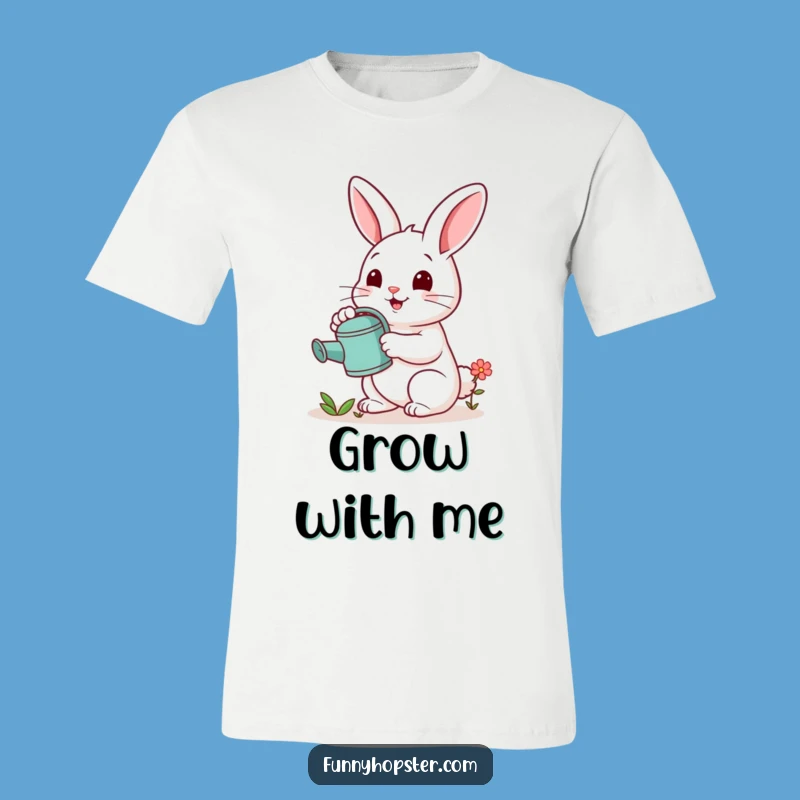 Funny Gardener Rabbit T-Shirt - Blooming Design, Perfect Funny Gift for Green Thumbs