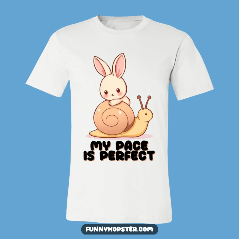 Funny Snail Rider Rabbit T-Shirt: Tiny Bunny's Epic Adventure - A Hilarious Funny Gift!