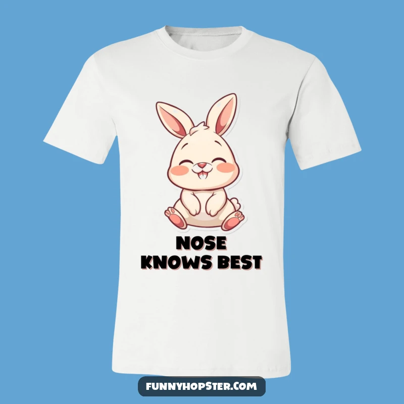 Funny Delightful Bunny Nose T-Shirt: Wear Your Happy Expressions