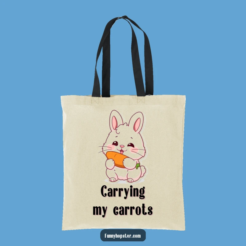 Funny Rabbit Carrot Tote Bag - Spacious & Stylish, Perfect Funny Gift for Shoppers