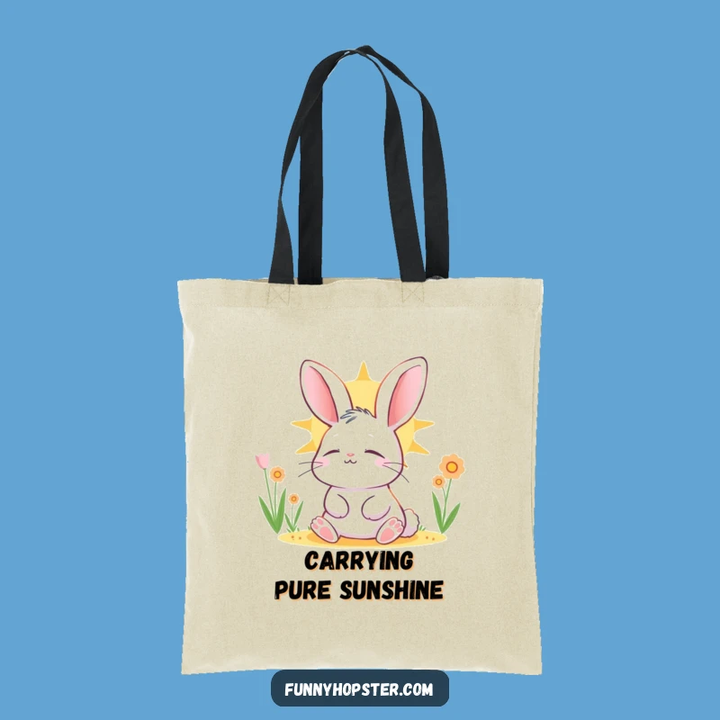 Funny Relaxed Rabbit Tote Bag: Carry Your Calm - Excellent Gift!