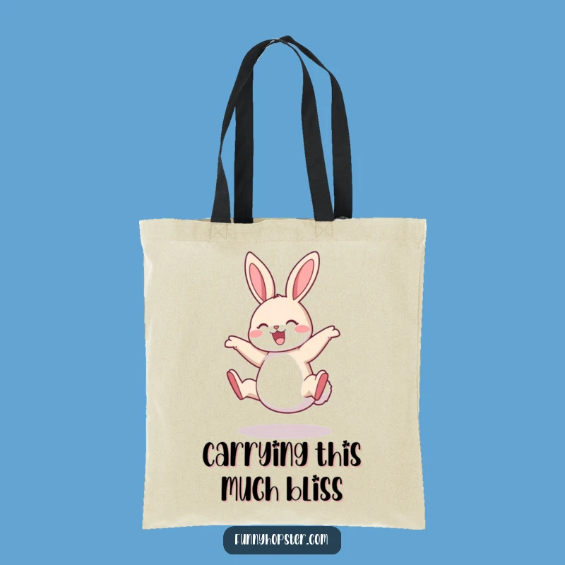 Funny Rabbit Cartwheel Tote Bag: Carry Your Joyful Essentials in Style