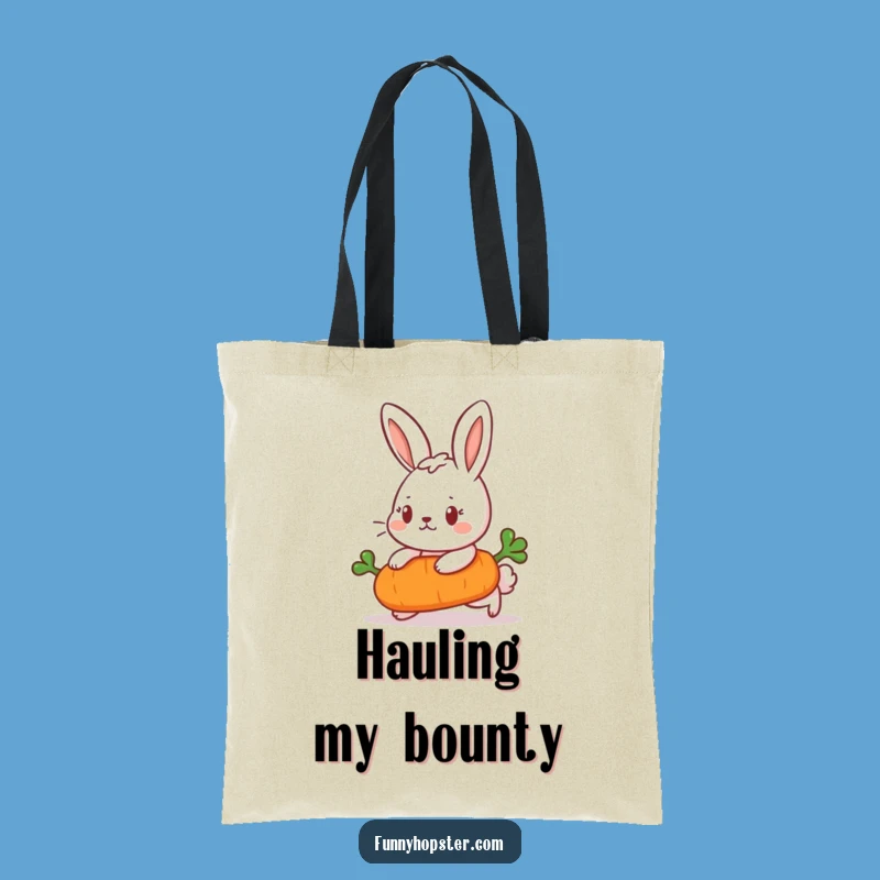 Funny Determined Rabbit Tote Bag - Carry Your Goals in Style Gift
