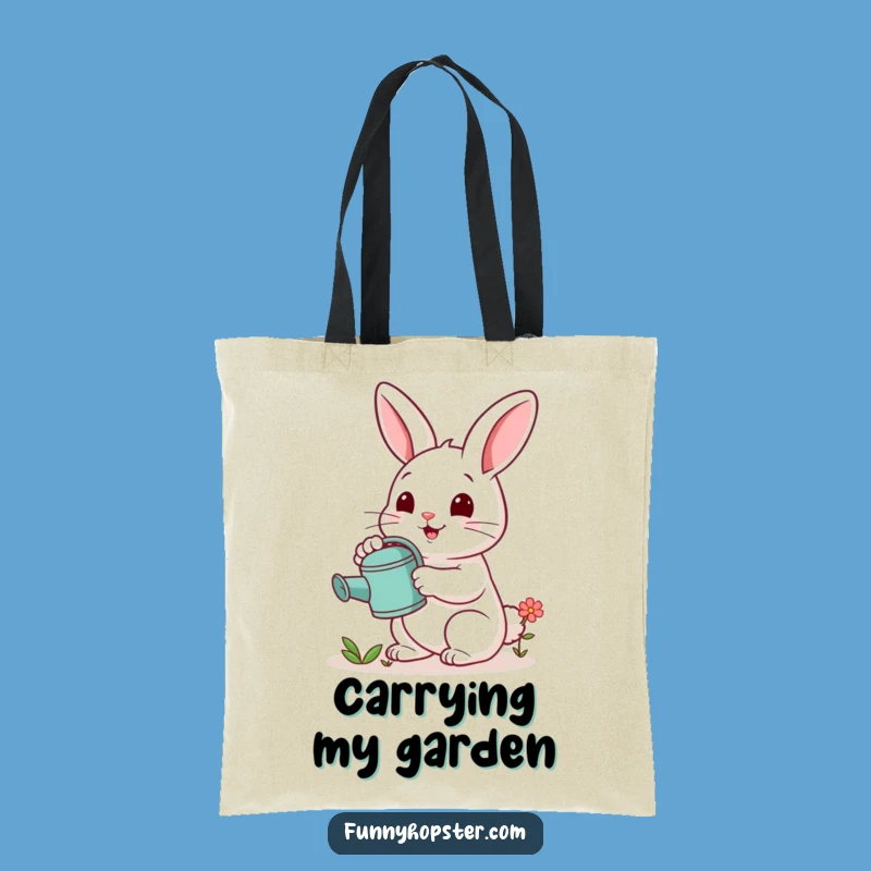 Funny Gardener Rabbit Tote Bag - Stylish & Practical, Perfect Funny Gift for Errands
