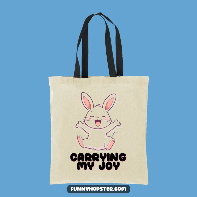 Funny Joyful Rabbit Backflip Tote Bag - Carry Your Enthusiasm Everywhere