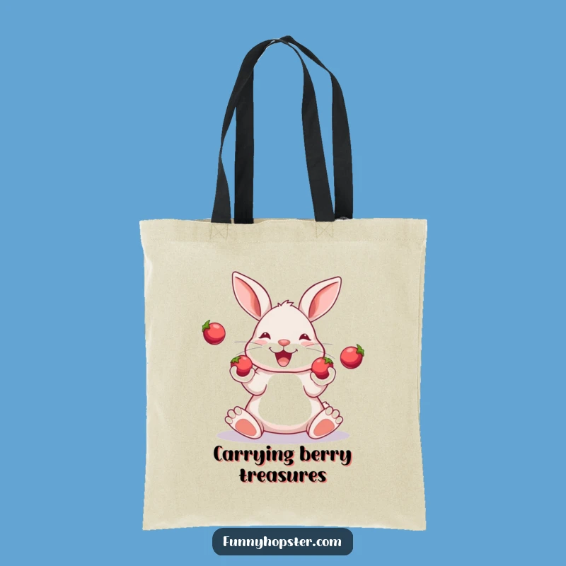 Funny Juggling Rabbit Tote Bag: Carry Your Essentials with Skill - Cute Bunny, Funny Gift!