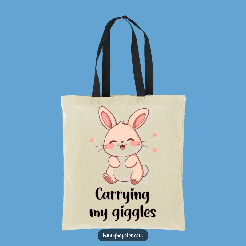 Funny Kawaii Rabbit Wiggle Tote Bag: Carry Your Laughs in Style