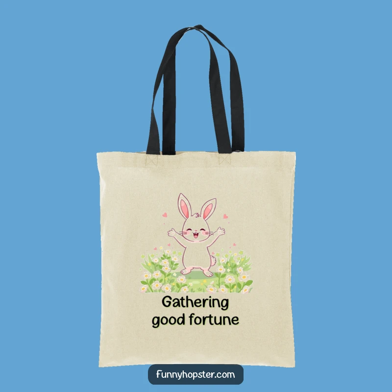 Funny Rabbit Tote Bag - Clover Dance Celebration, Perfect Practical Gift!