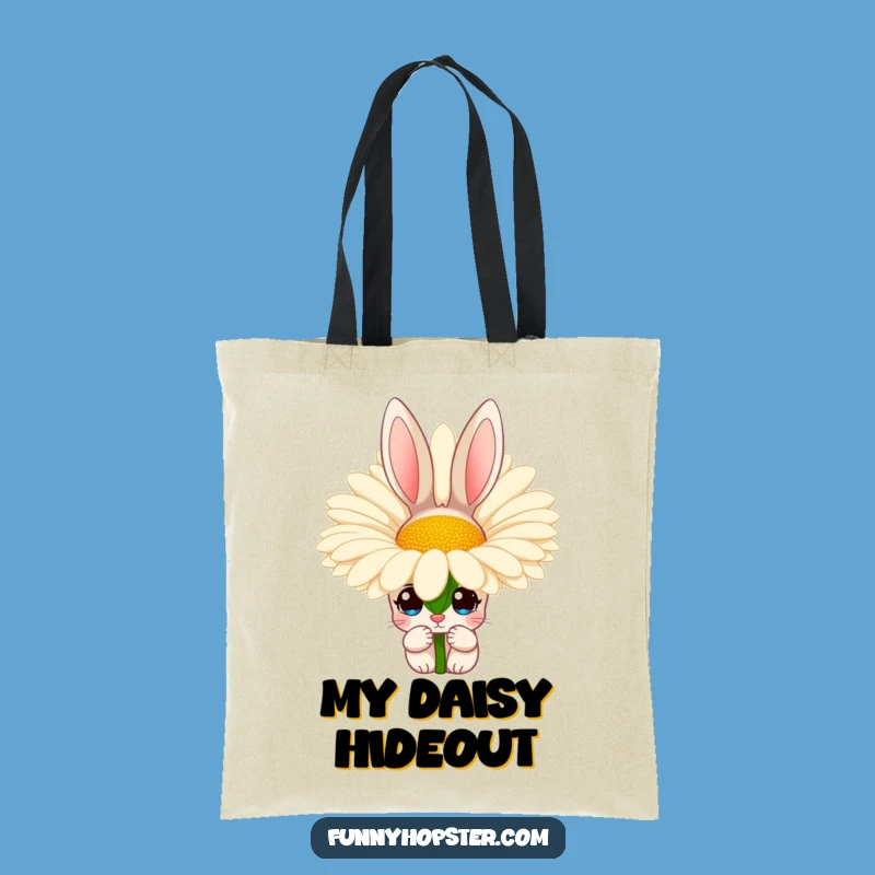 Funny Rabbit Daisy Tote Bag - Spacious Design, Perfect Funny Gift for Everyday